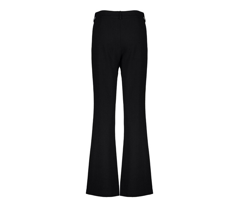 Geisha Pants Solid Jacquard Black