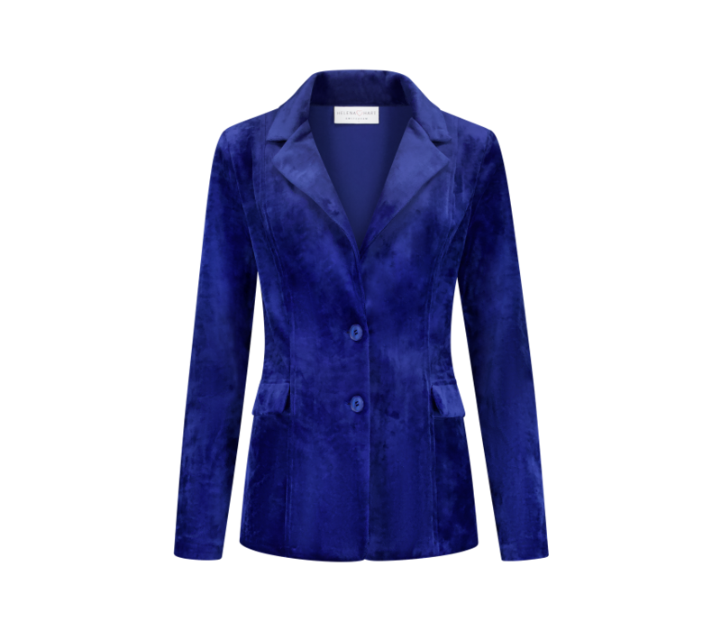 Helena Hart Blazer Velour Midi Uni Royal