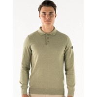 Presly & Sun Brad Long Sleeve Knitted Polo Wasabi