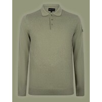 Presly & Sun Brad Long Sleeve Knitted Polo Wasabi