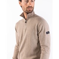 Presly & Sun Lewis Zip Knitted Pullover Taupe