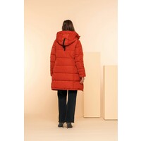 Geisha Coat Horizontal Puff Stitch Orange