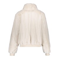 Geisha Jacket in Fur Vertical Stripe Off White