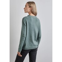 Street One Basic Sweater with Detail Steelwood Blue Melange