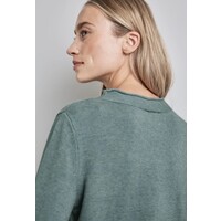 Street One Basic Sweater with Detail Steelwood Blue Melange