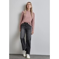 Street One Basic Sweater with Detail Rosewood Pink Melange