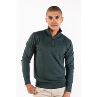 Presly & Sun Lewis Zip Knitted Pullover Dark Green