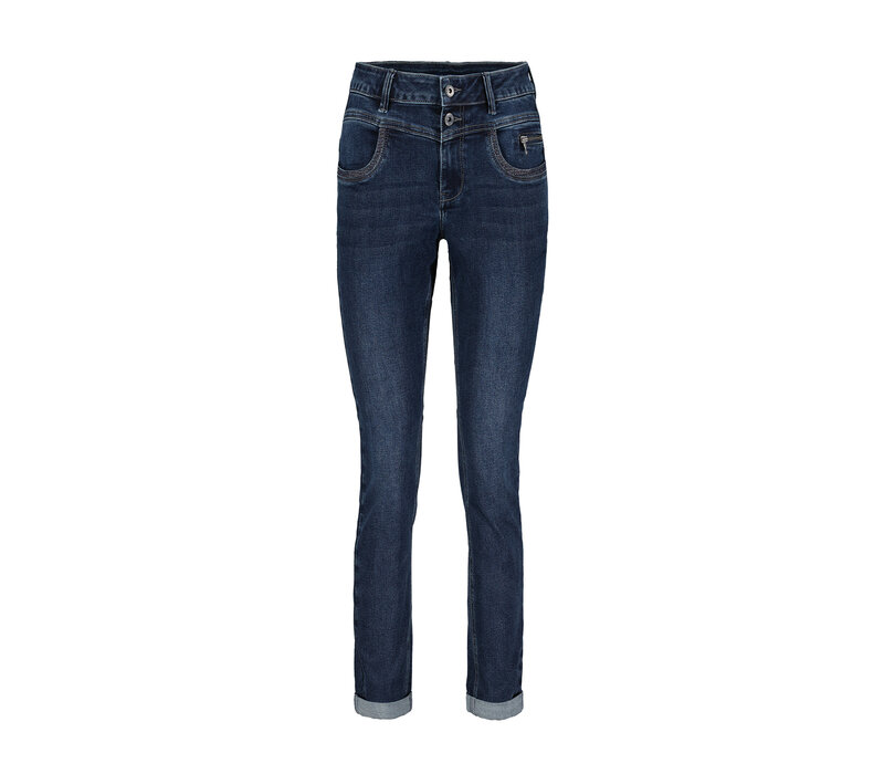 Red Button Sienna Zip & Embroidery Grey Blue