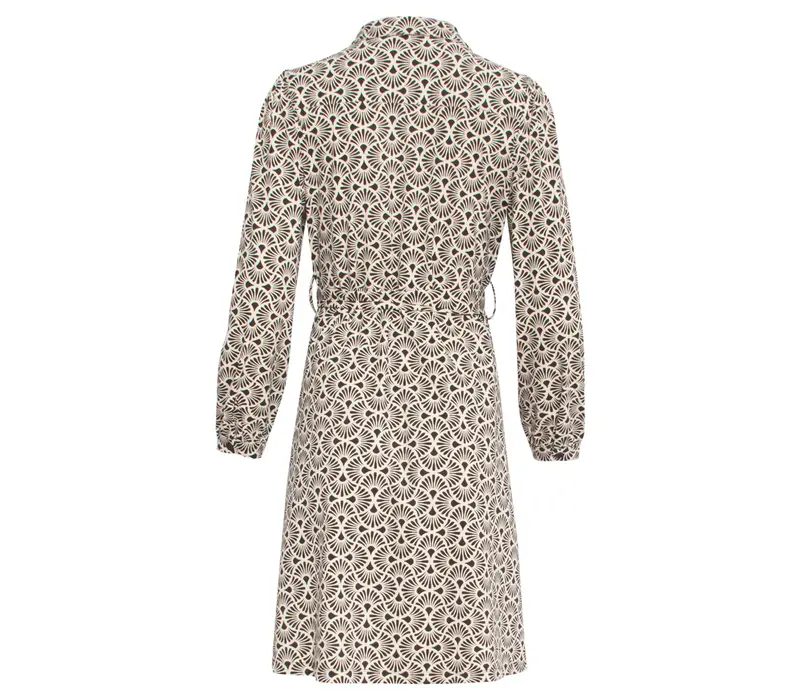 Smashed Lemon Travel Dress Sand Black