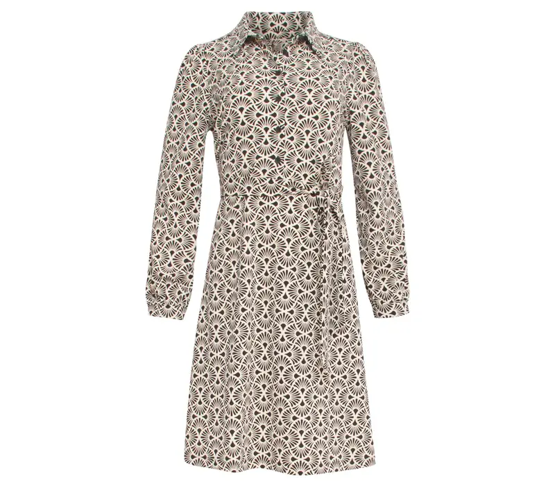 Smashed Lemon Travel Dress Sand Black