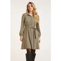 Smashed Lemon Travel Dress Sand Black