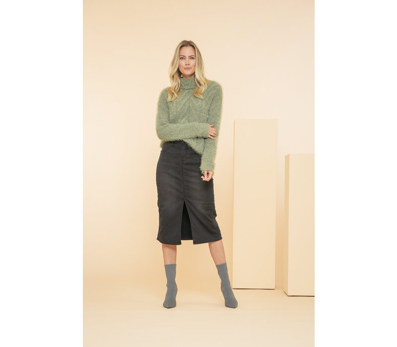 Geisha Jeans Skirt Black Denim