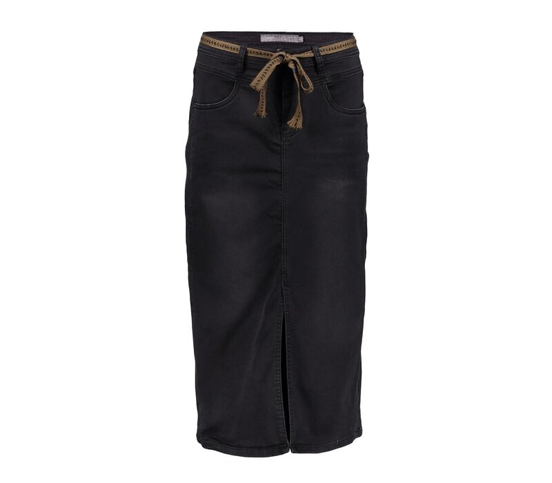 Geisha Jeans Skirt Black Denim