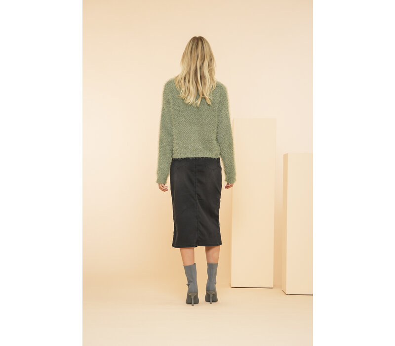 Geisha Jeans Skirt Black Denim