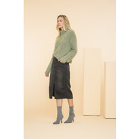 Geisha Jeans Skirt Black Denim