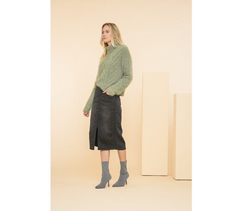 Geisha Jeans Skirt Black Denim