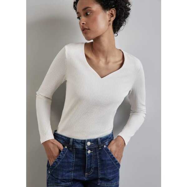 Street One Heart Shape Rib Shirt 