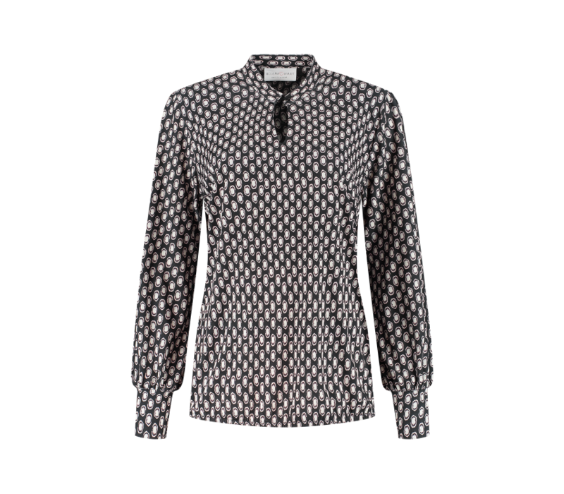 Helena Hart Top Just Print Nova Zwart