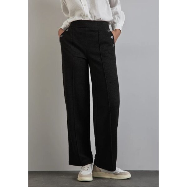 Street One Boucle Straight Leg High Waist 