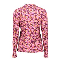 Geisha T-shirt Flowers Pink Burgundy Orange