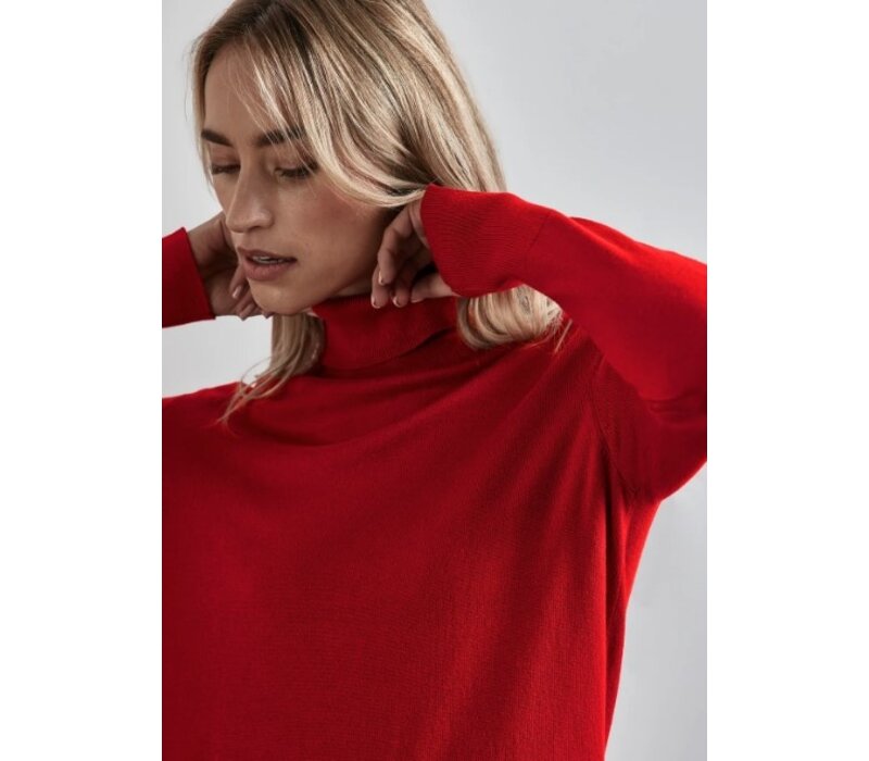 Street One Basic Roll-Neck Autumn Red