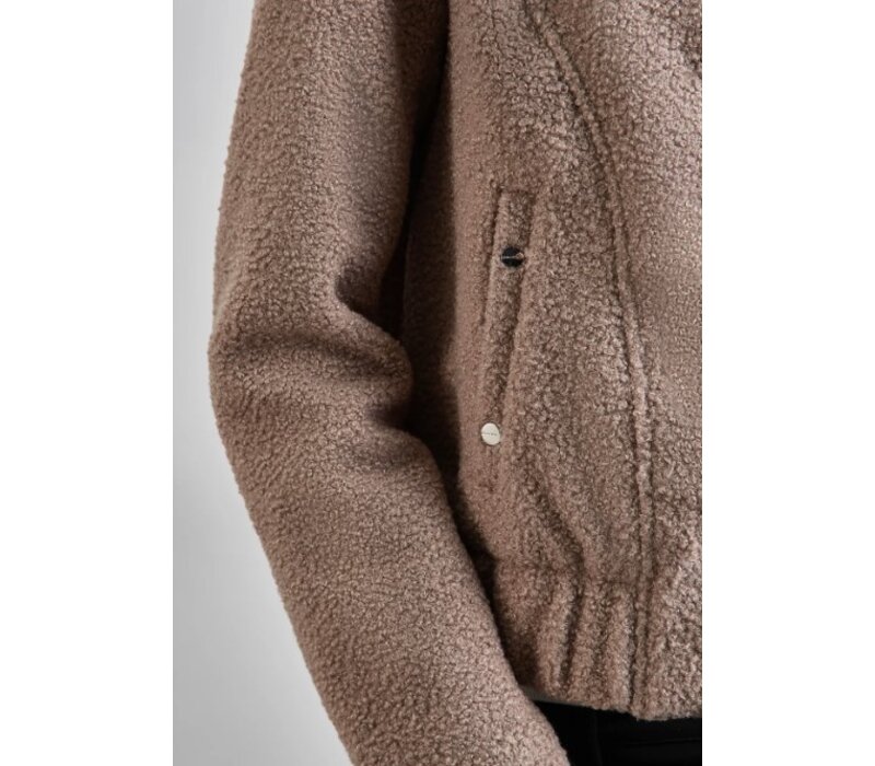 Street One Curly Bomber Jacket Light Mocha Beige
