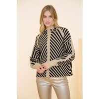 Geisha Pullover Stripes Sand Black