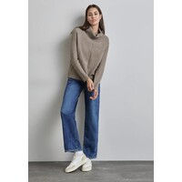 Street One Roll Neck Sweater Mocha Beige Melange