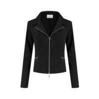 Helena Hart Zipper Daim Suedine Zwart