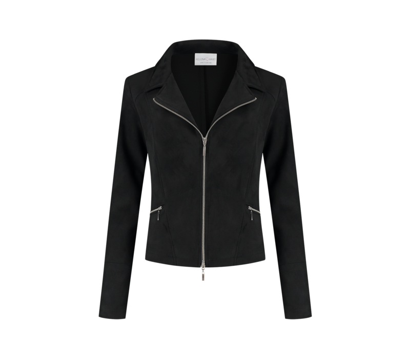 Helena Hart Zipper Daim Suedine Zwart