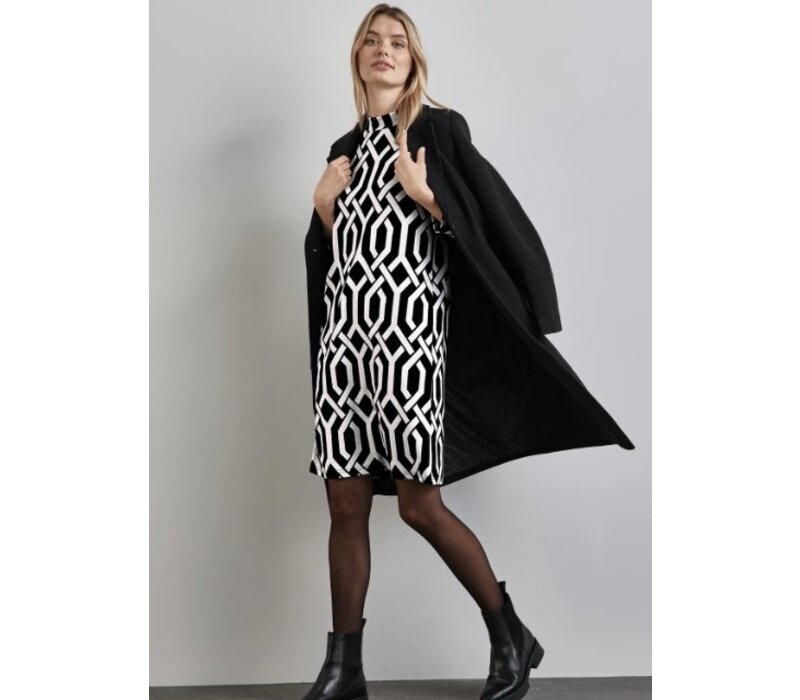 Street One Jacquard Shirt Dress Black