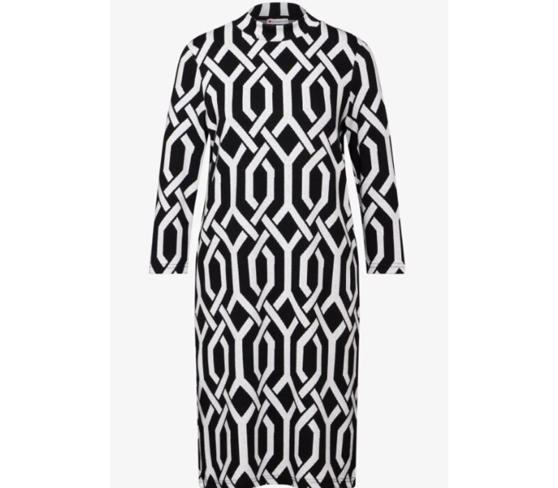 Street One Jacquard Shirt Dress Black