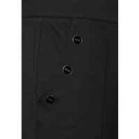 Street One Straight Leg High Waist Buttons Black