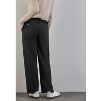 Street One Straight Leg High Waist Buttons Black