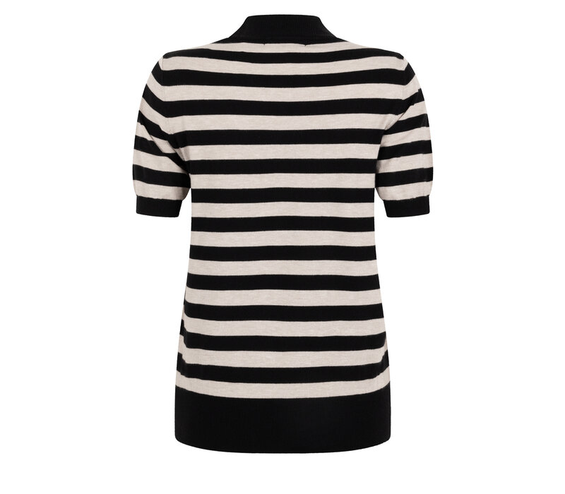 Zoso Knitted Sweater Black Greige