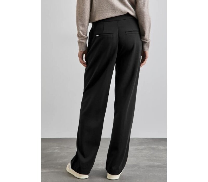 Street One Straight Leg High Waist Black