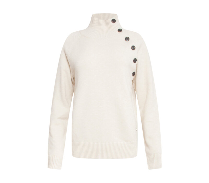 Smashed Lemon Knit met Knopen Sand