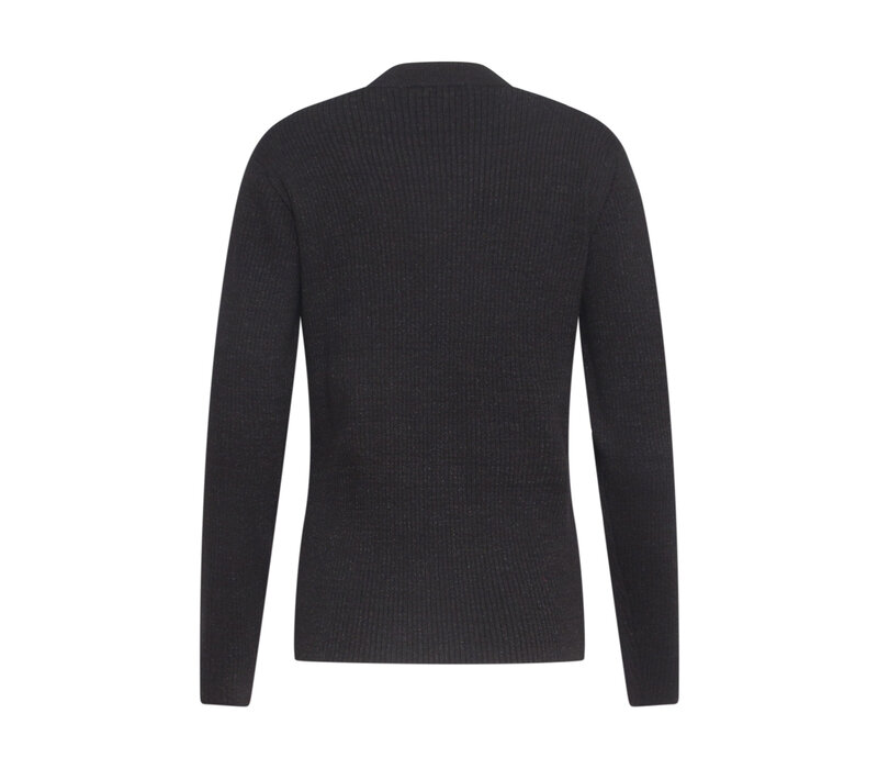 Smashed Lemon Knit Top Lurex Black