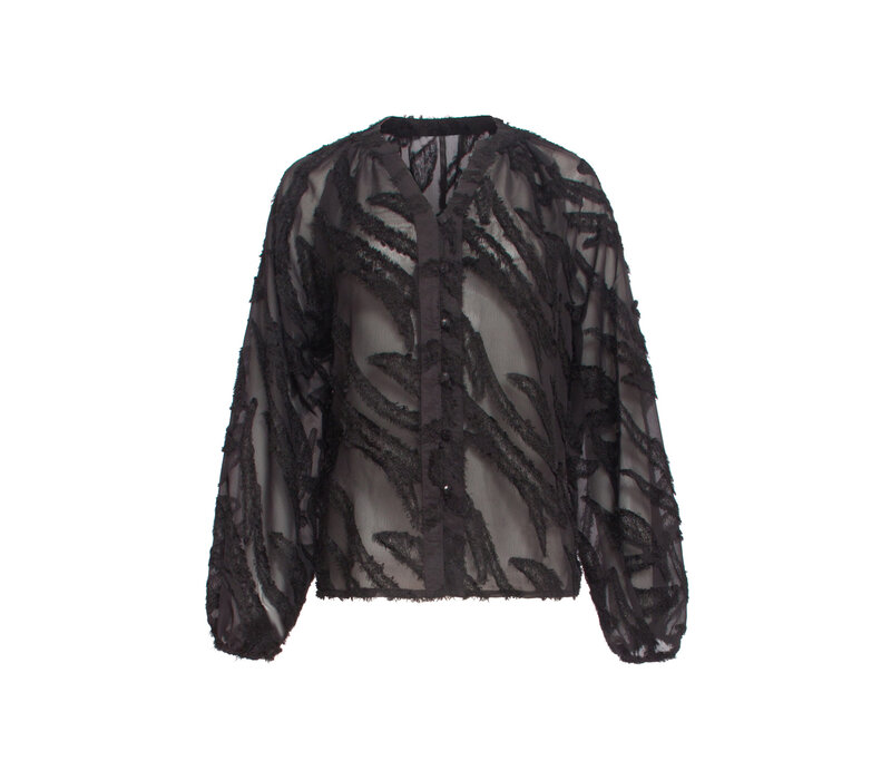Smashed Lemon Blouse Zebra Black