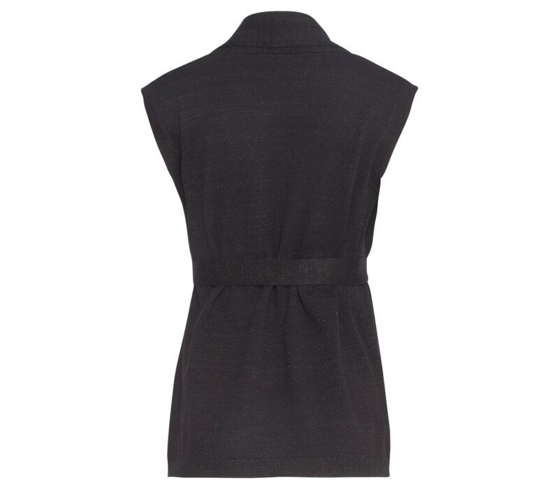 Smashed Lemon Knit Gilet Lurex Black