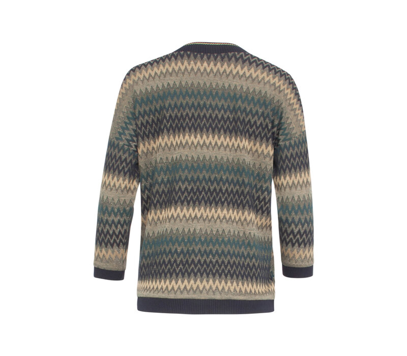 Smashed Lemon Top Zig Zag Petrol Multicolour