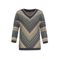 Smashed Lemon Top Zig Zag Petrol Multicolour