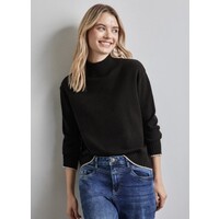 Street One Sweater with Tipping Black