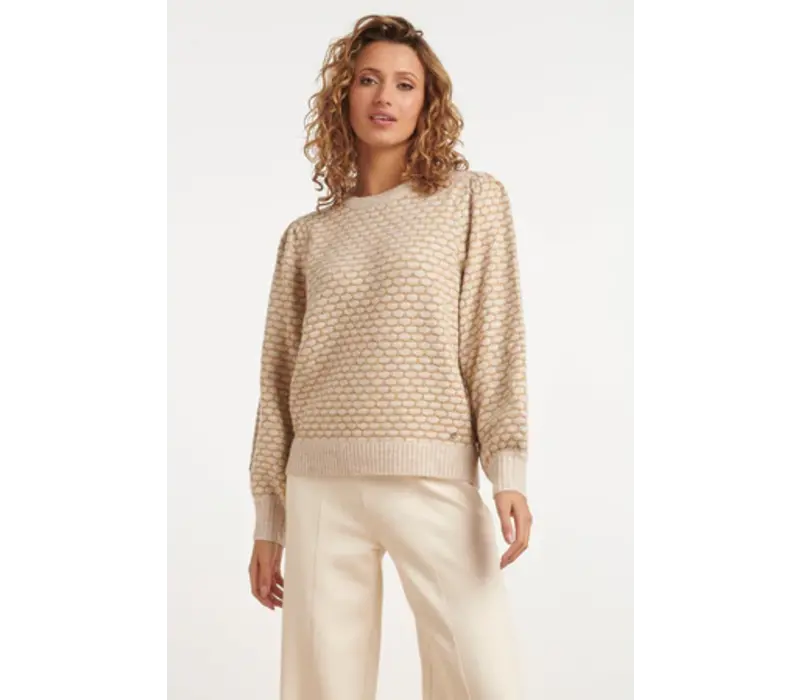 Smashed Lemon Knit Lurex Sand Gold