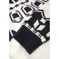 Street One Placed Jacquard Sweater Cream White Melange