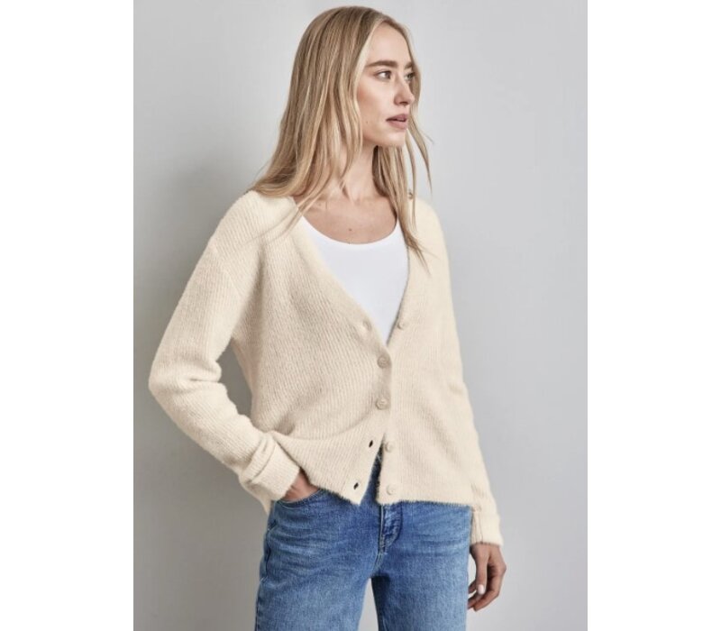 Street One Short Featheryarn Cardigan Lucid White