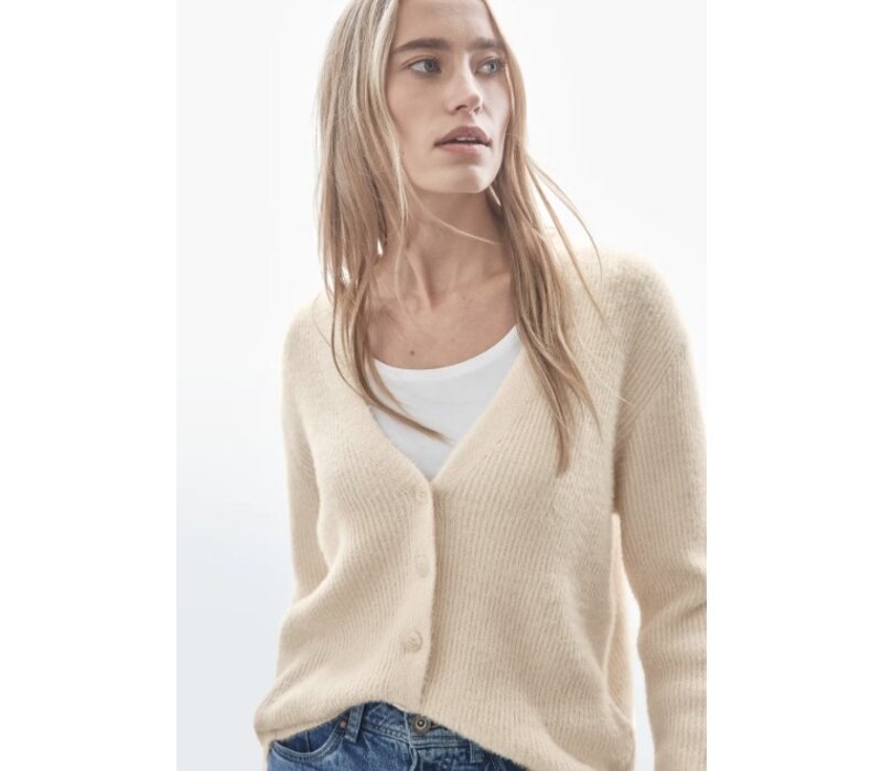 Street One Short Featheryarn Cardigan Lucid White