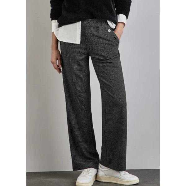 Street One Straight Leg High Waist Melange 