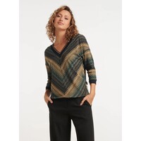 Smashed Lemon Top Zig Zag Petrol Multicolour