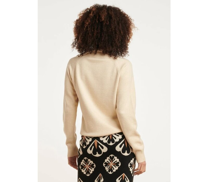 Smashed Lemon Knit met Knopen Sand